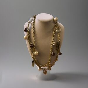 Stella & Dot "Audrey" Pearl and Beaded Necklace – Retired & Rare